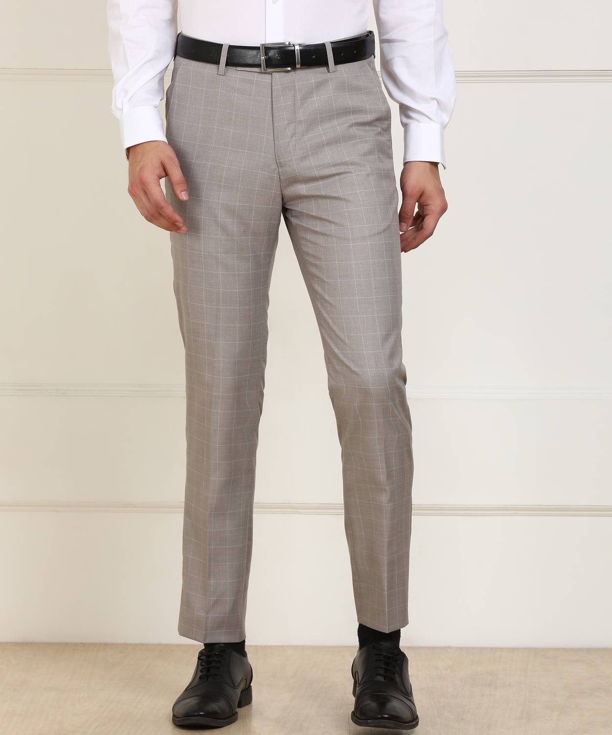 ARROW Slim Fit Men Brown Trousers