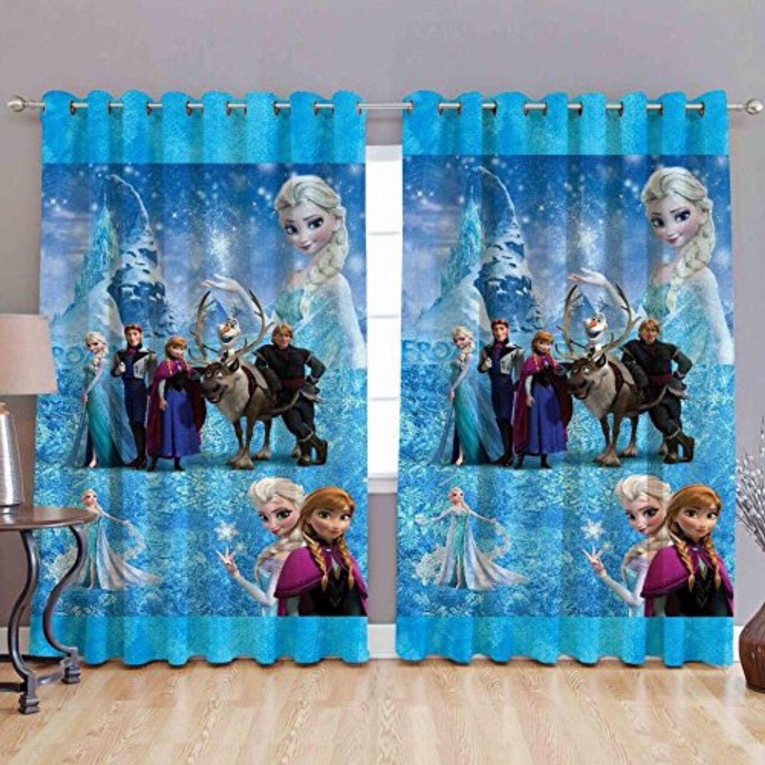 Image of BELLA TRUE 152.4 cm (5 ft) Window Polyester Blackout Curtain (Pack Of 2)