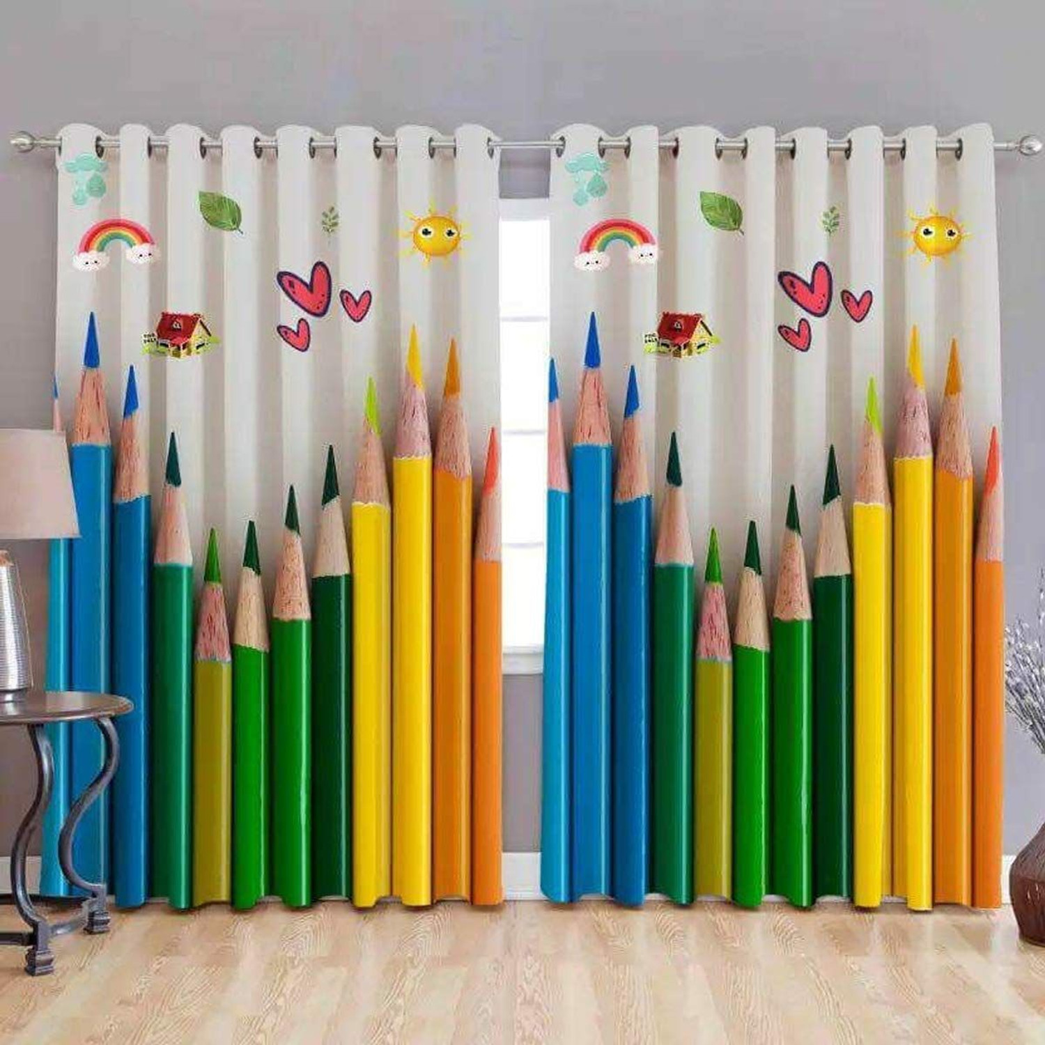 Image of BELLA TRUE 274.32 cm (9 ft) Long Door Polyester Blackout Curtain (Pack Of 2)