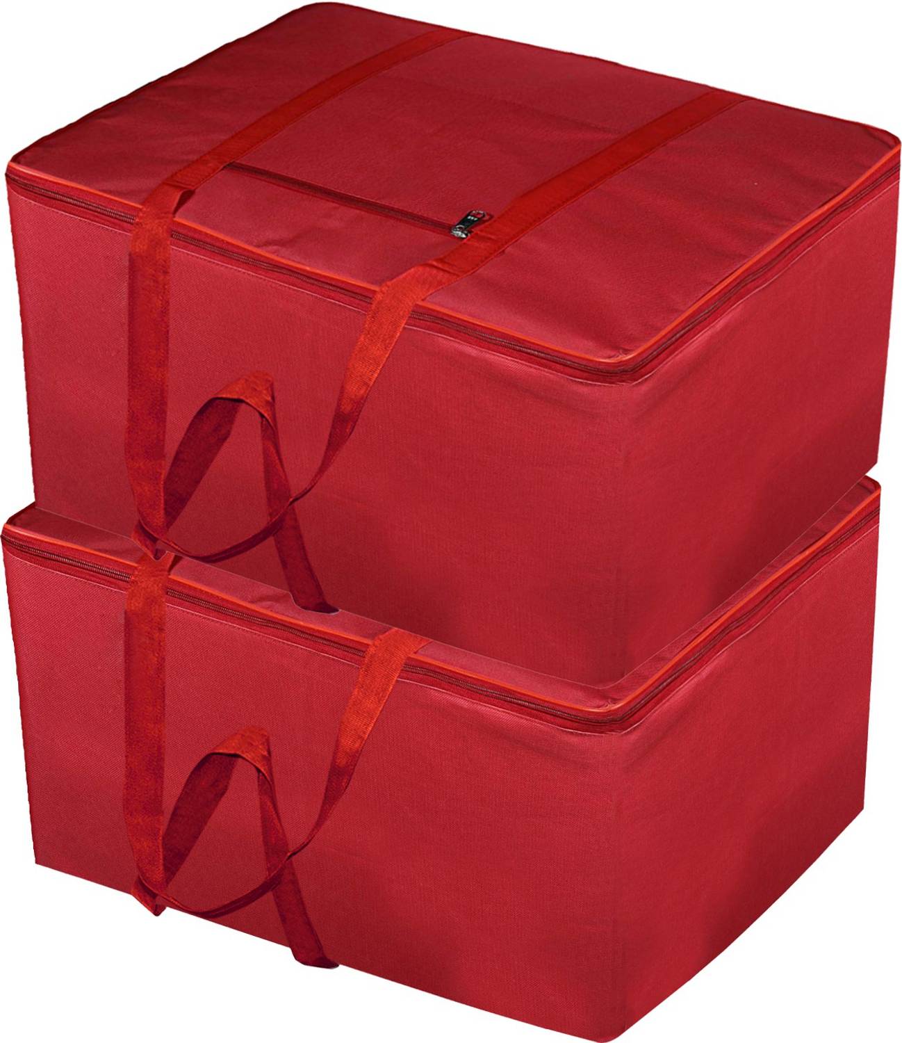 Billion Designer 2 Pieces Rexine Jumbo Attachi Bag Travel Handbag Storage Carrying Bag, Blanket Cover,Duffle,Travel Multi-Purpose Bag (Red) BILLION034720