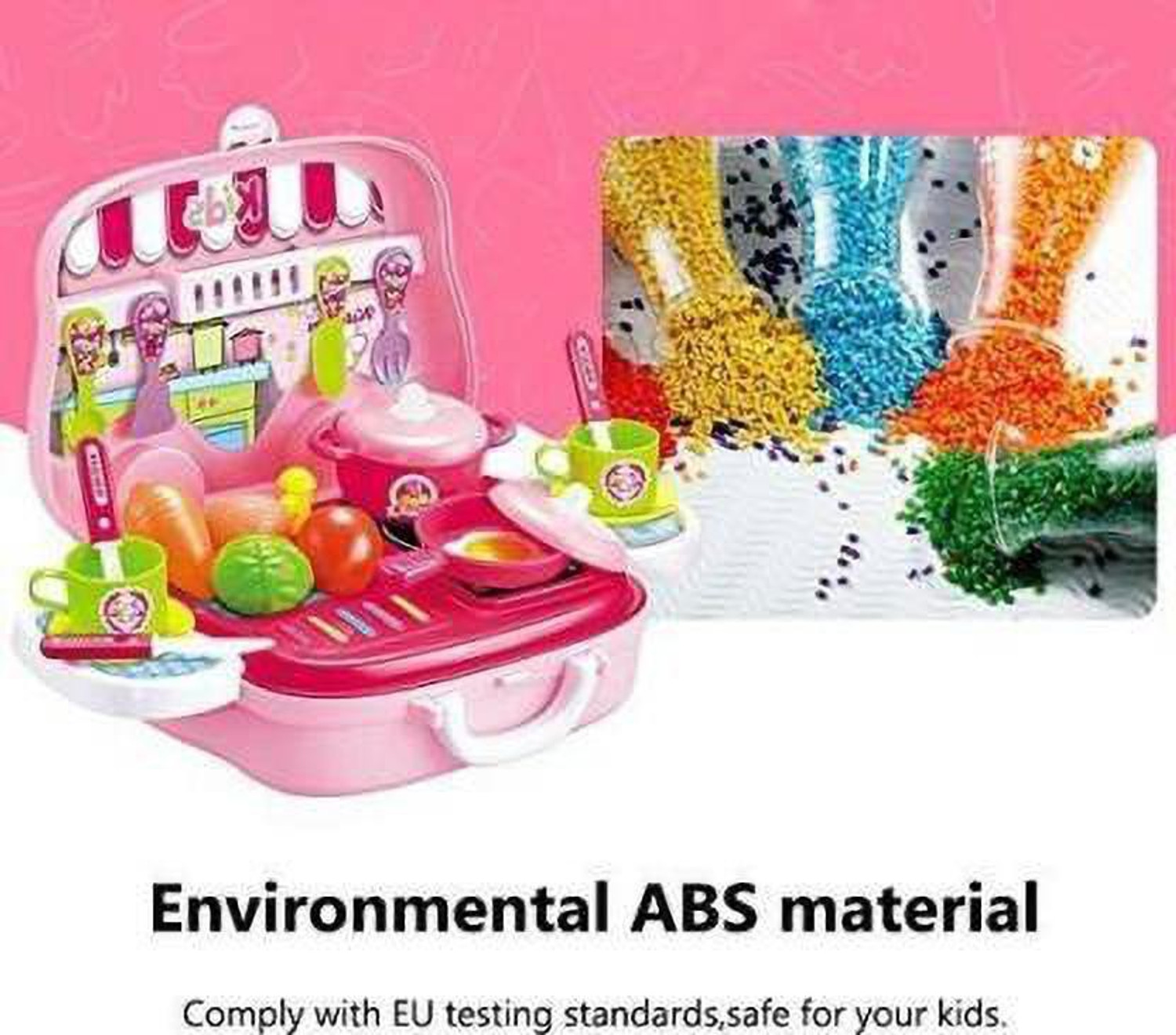 Image of j h traders Kitchen Set Cooking Food Pretend Play Toy ( 26 Pcs Wheel)