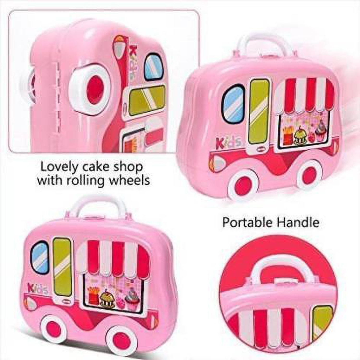 Image of j h traders Kitchen Set Cooking Food Pretend Play Toy ( 26 Pcs Wheel)