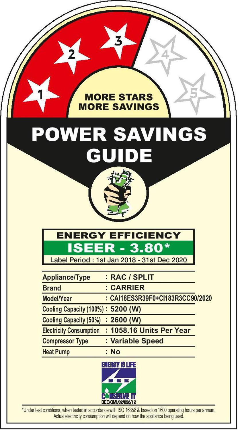 Image of CARRIER 2019 Model 1.5 Ton 3 Star Split Inverter AC