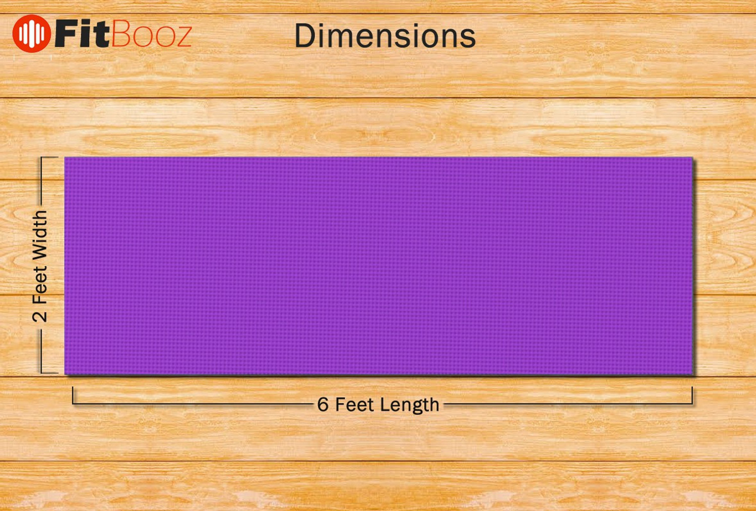 Image of FITBOOZ DOTCOM 6mm Anti Skid Yoga /Exercise Mat with Carry Bag for Men & Women Purple 6mm mm Yoga Mat