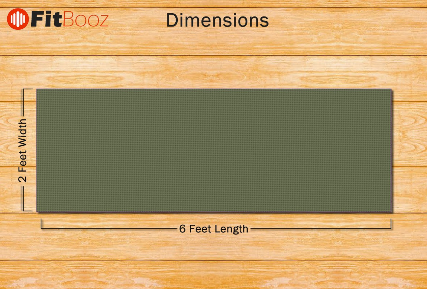 Image of FITBOOZ DOTCOM 6mm Anti Skid Yoga /Exercise Mat with Carry Bag for Men & Women Green 6mm mm Yoga Mat