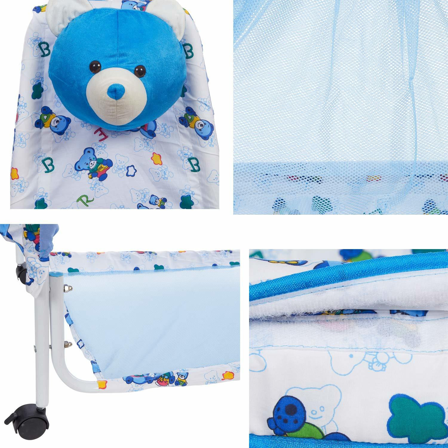 Image of Fun Baby Newborn Baby LittleNest Bassinet Cradle with Mosquito Net-Canopy And Wheels Recommened For Cradle For Baby With Net And Swing kids Cradle Baby Cradle Mosquito Net Cradle baby cradle jhula swing