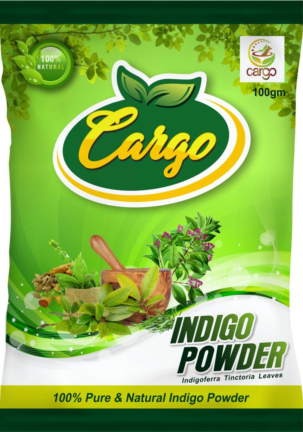 Cargo Indigo Powder 100% Organic (Henna Powder)-100GM