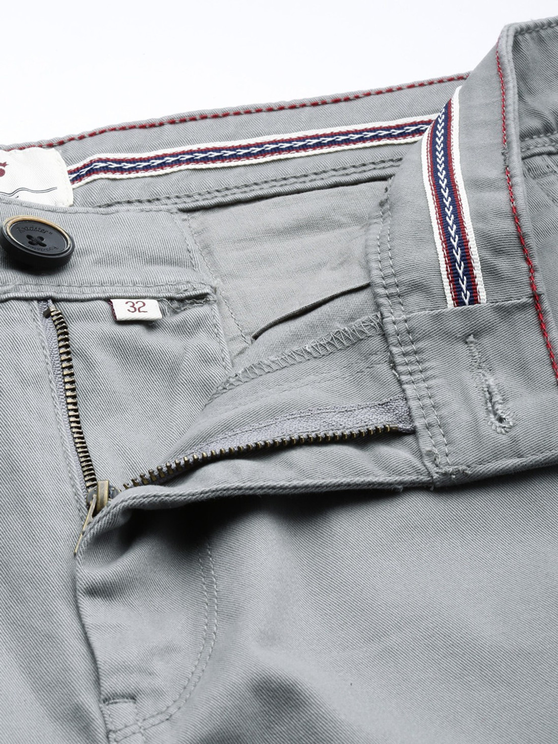 Image of Roadster Regular Fit Men Grey Trousers