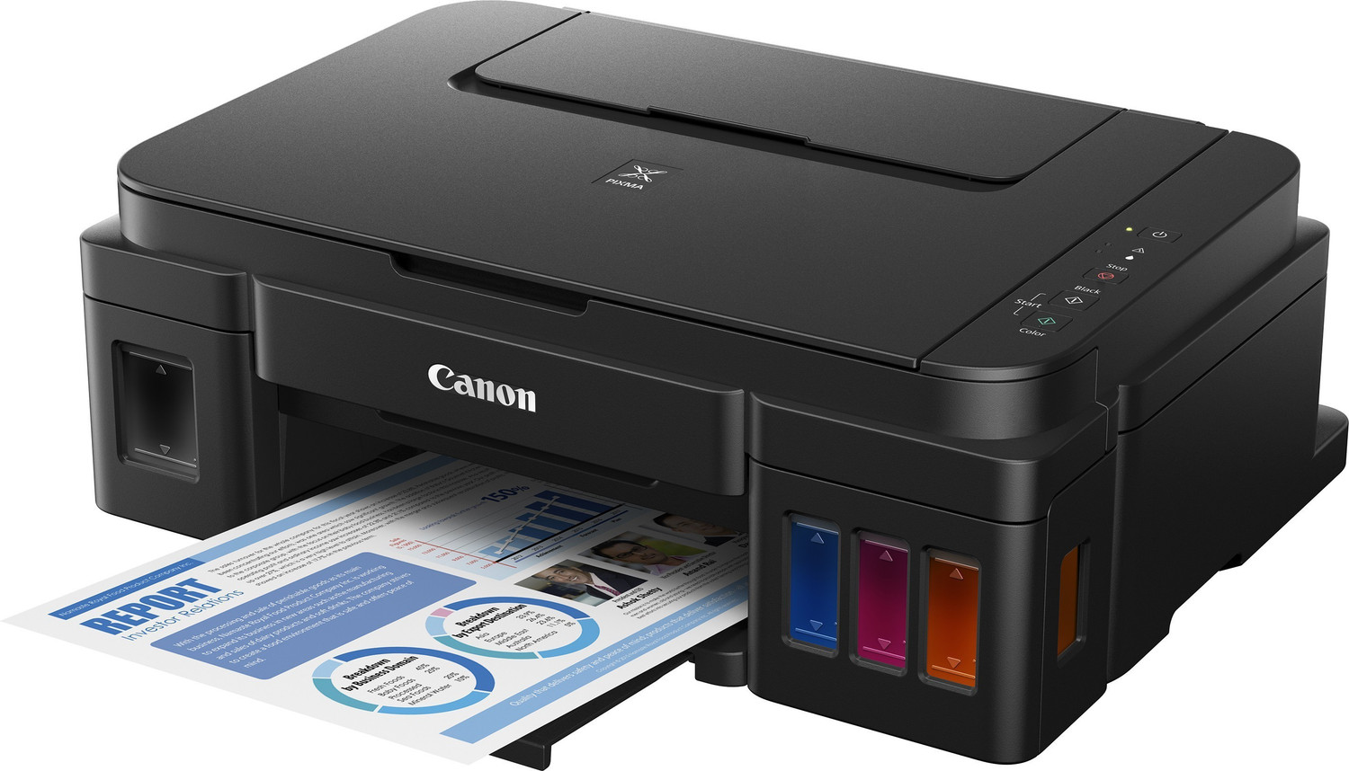 Image of Canon PIXMA G2000 Multi-function Color Ink Tank Printer (Color Page Cost: 0.21 Rs. | Black Page Cost: 0.09 Rs. | Borderless Printing)