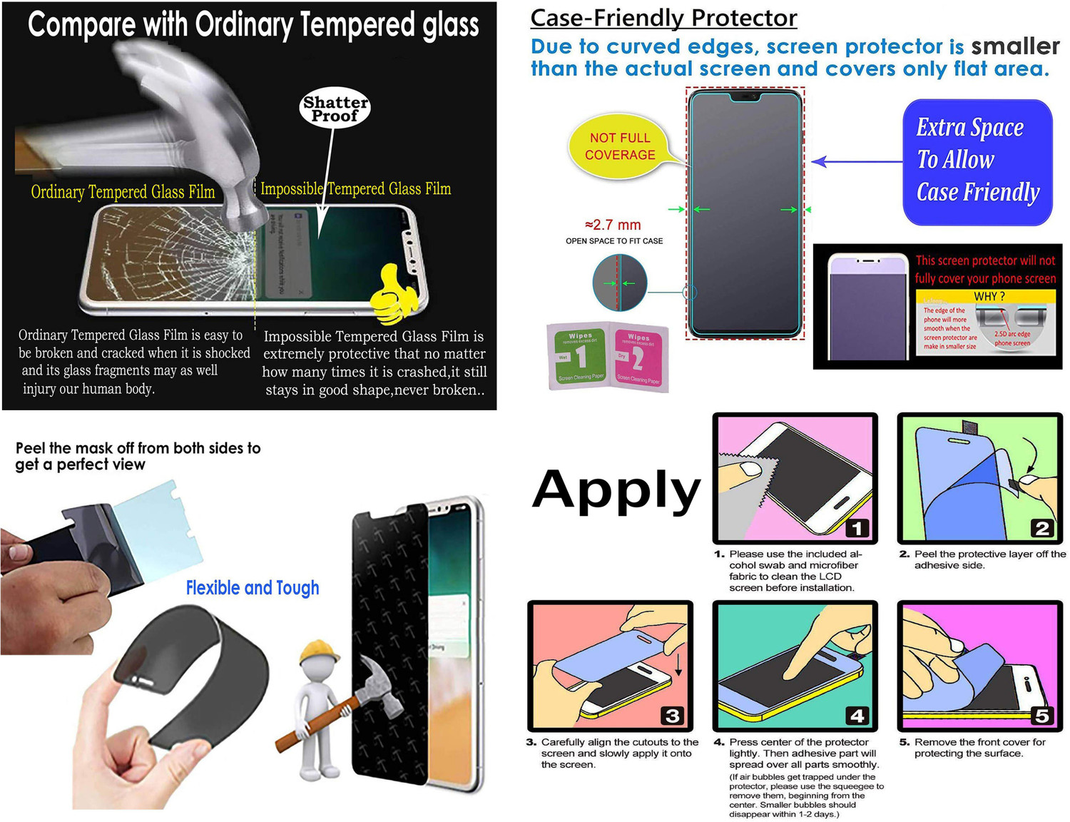Image of Fasheen Impossible Screen Guard for TECNO CAMON IACE 2X