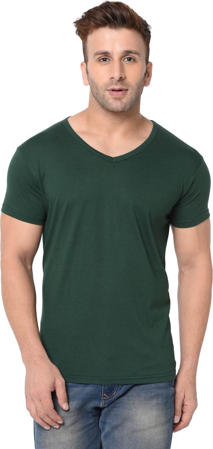 Image of Adorbs Solid Men V Neck Multicolor T-Shirt