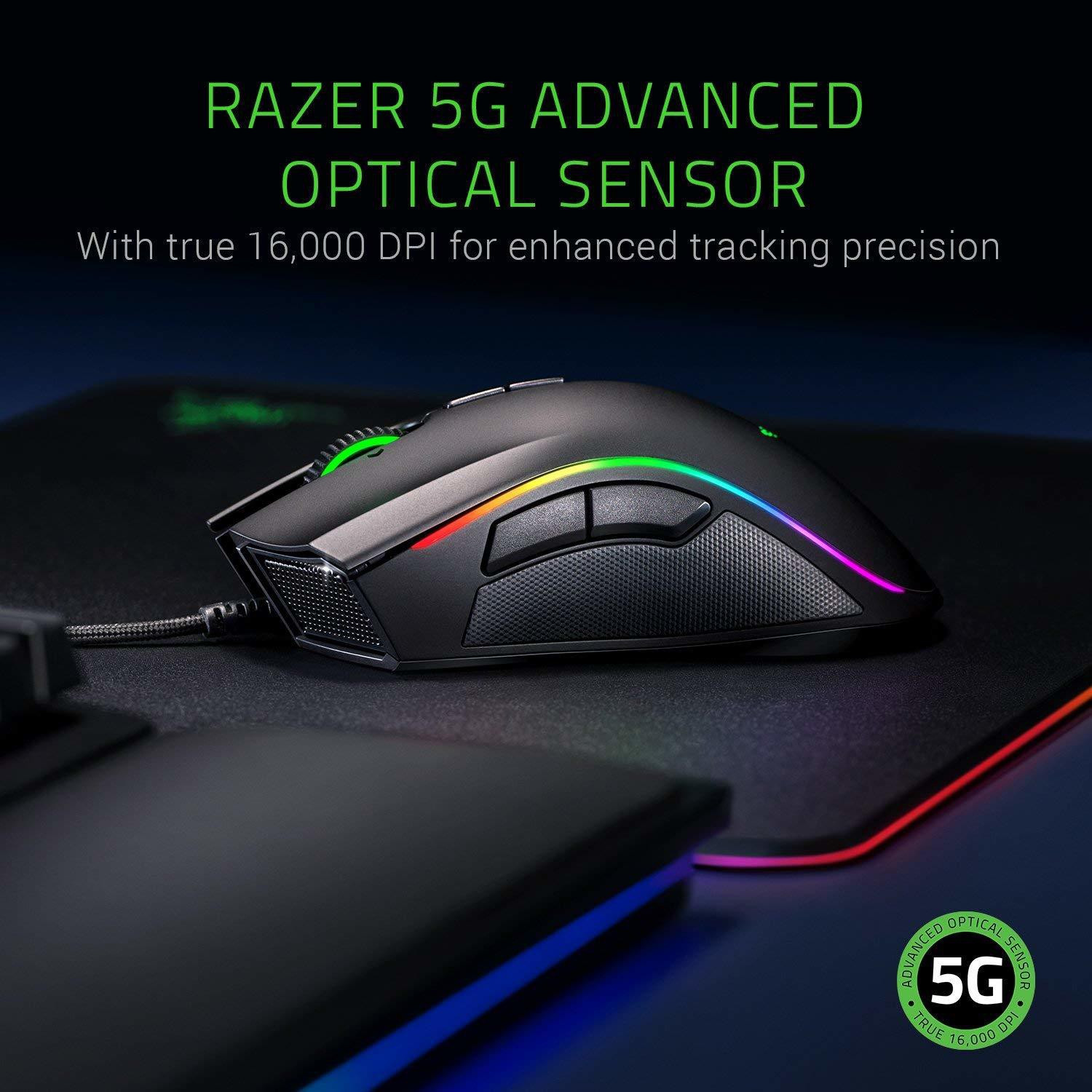 Image of Razer Mamba Elite - Right-Handed Gaming Mouse (RZ01-02560100-R3M1) Wired Ergonomic Optical Gaming Mouse