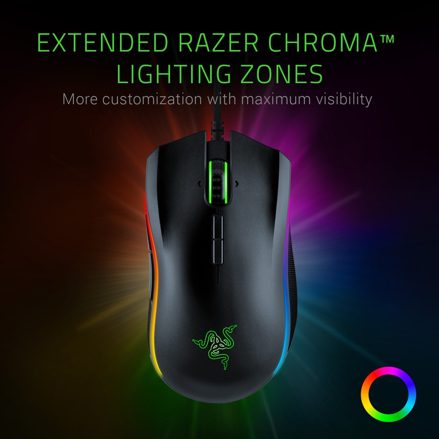 Image of Razer Mamba Elite - Right-Handed Gaming Mouse (RZ01-02560100-R3M1) Wired Ergonomic Optical Gaming Mouse