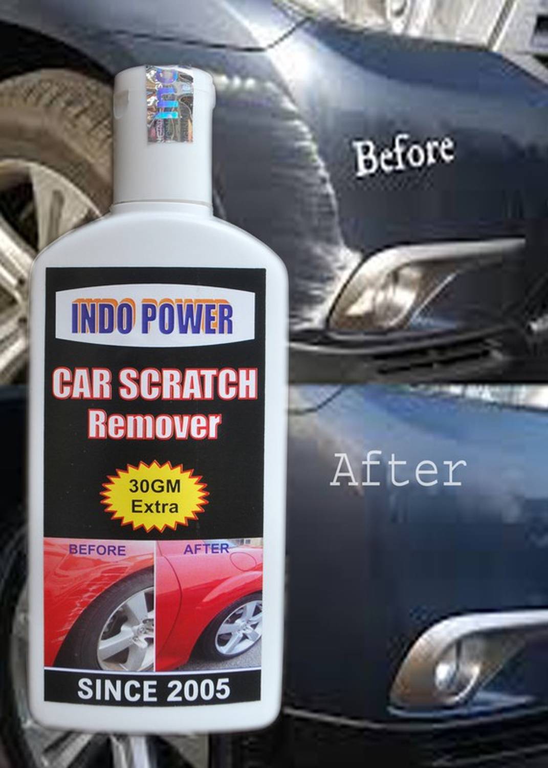 INDOPOWER CAR SCRATCH REMOVER 100gm.All Colour Car & Bike Scratch Remover,  Advanced Formula Rubbing Compound (Not for Dent & Deep Scratches) Combo