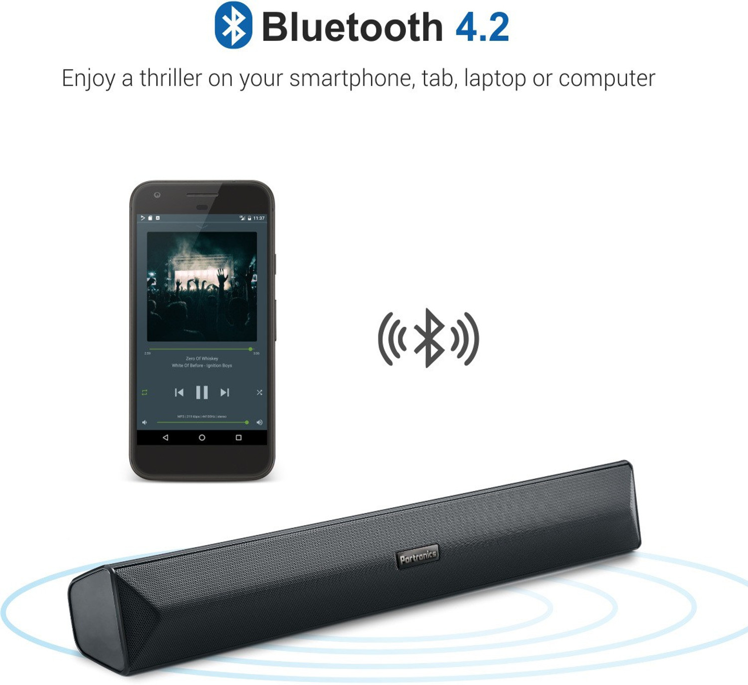 Image of Portronics Pure Sound PRO-3 Speaker 10 W Bluetooth Soundbar