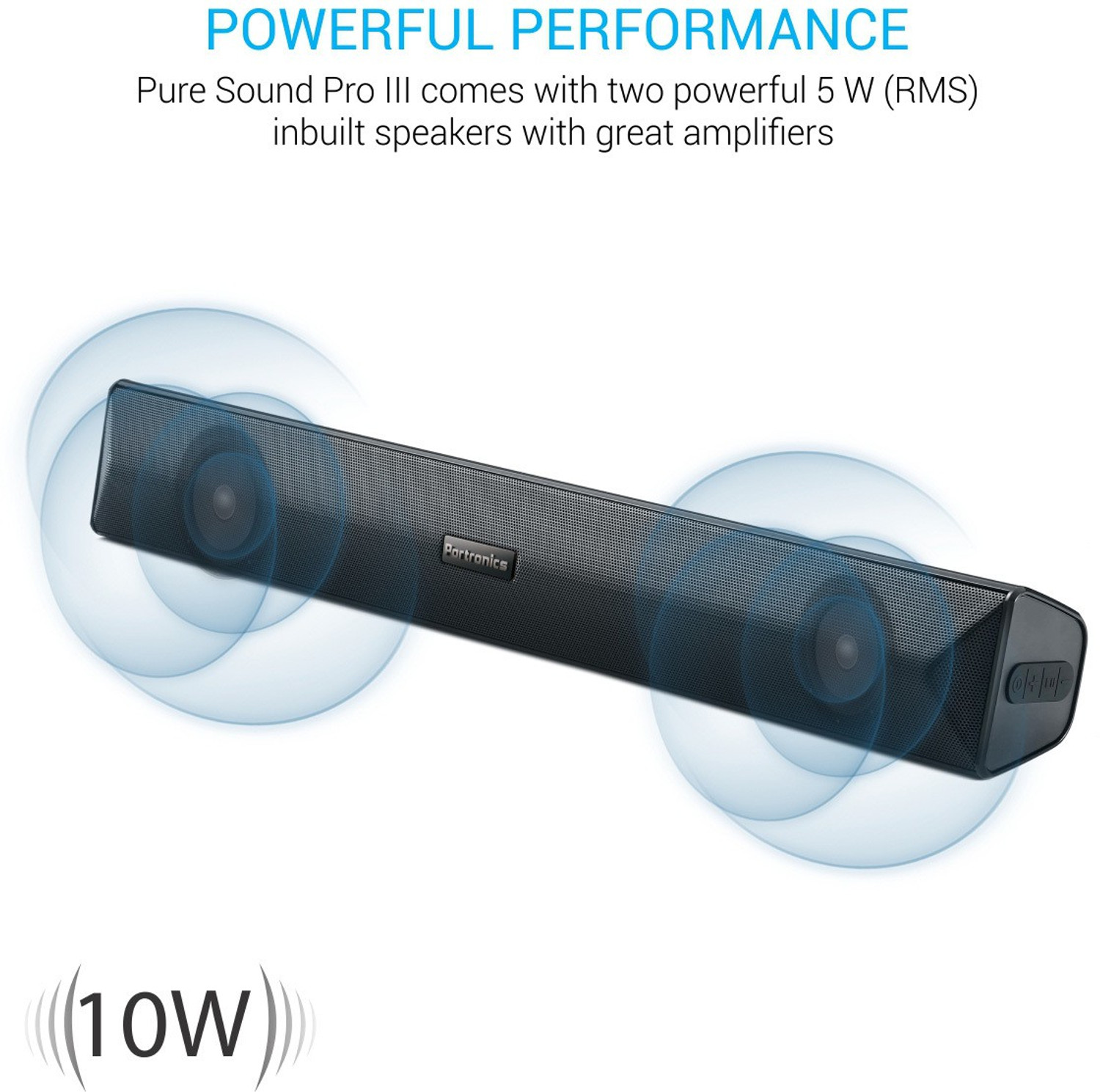 Image of Portronics Pure Sound PRO-3 Speaker 10 W Bluetooth Soundbar