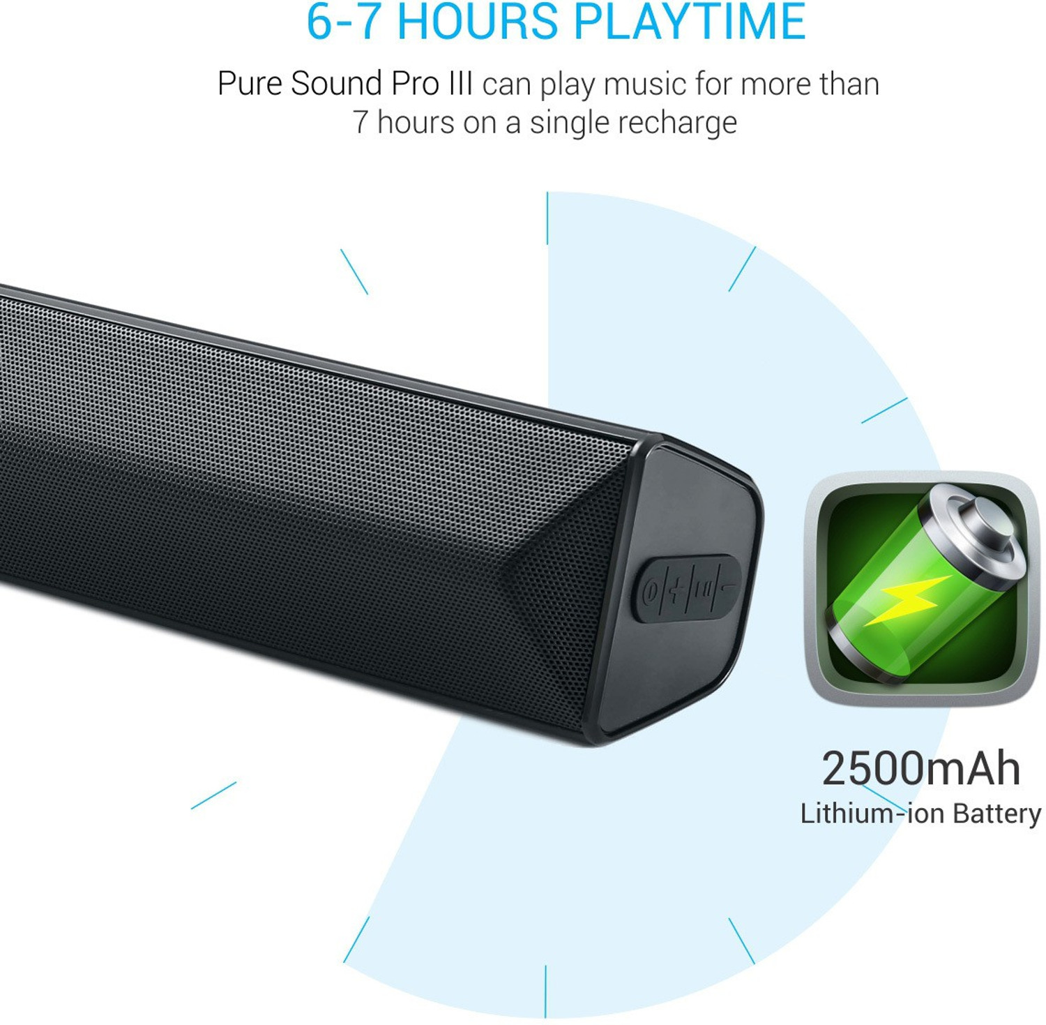Image of Portronics Pure Sound PRO-3 Speaker 10 W Bluetooth Soundbar