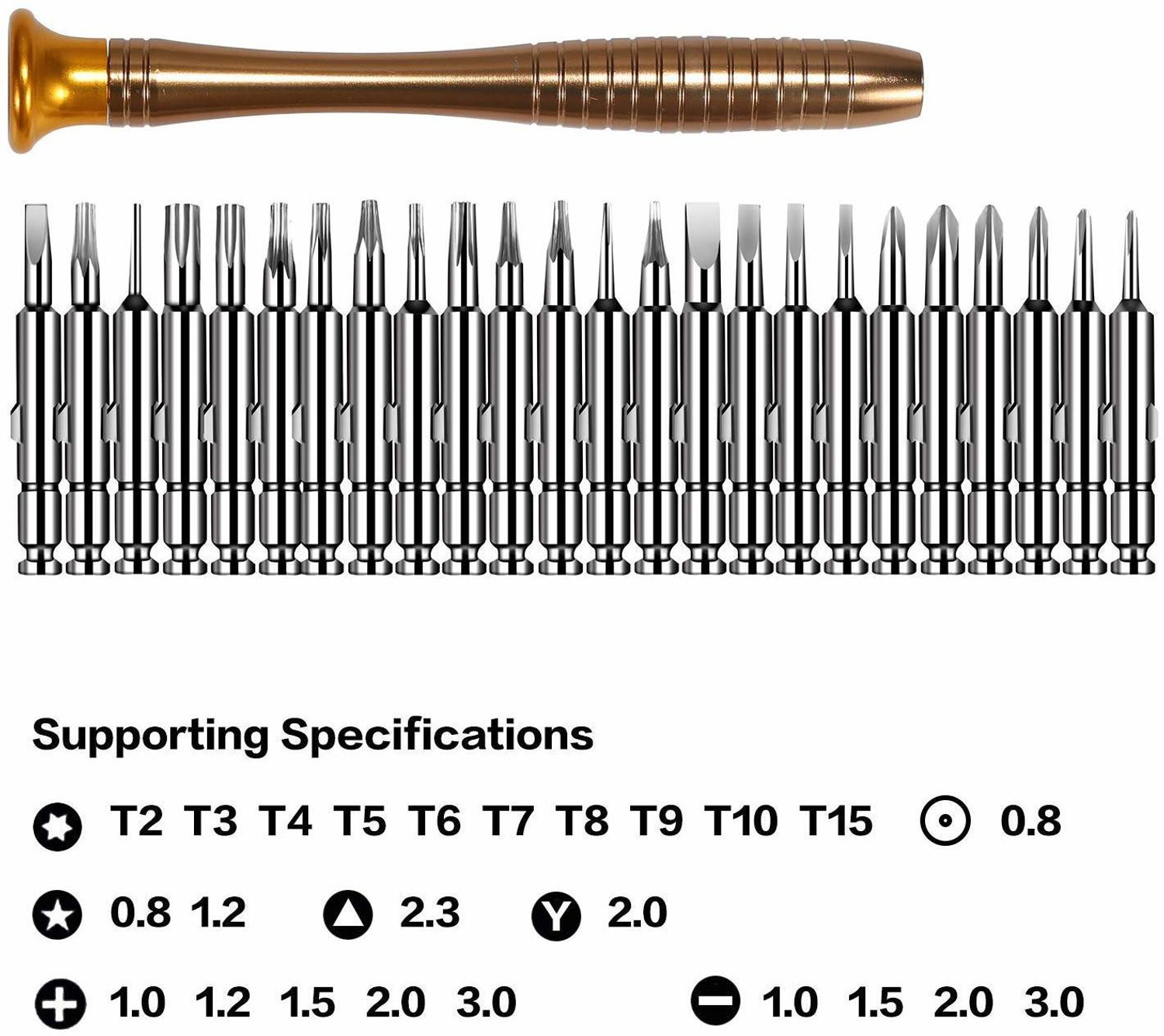 Image of FLIPXEN 25 in 1 Precision Screwdriver Set Multi Pocket Repair Tool Kit for laptop Precision Screwdriver Set