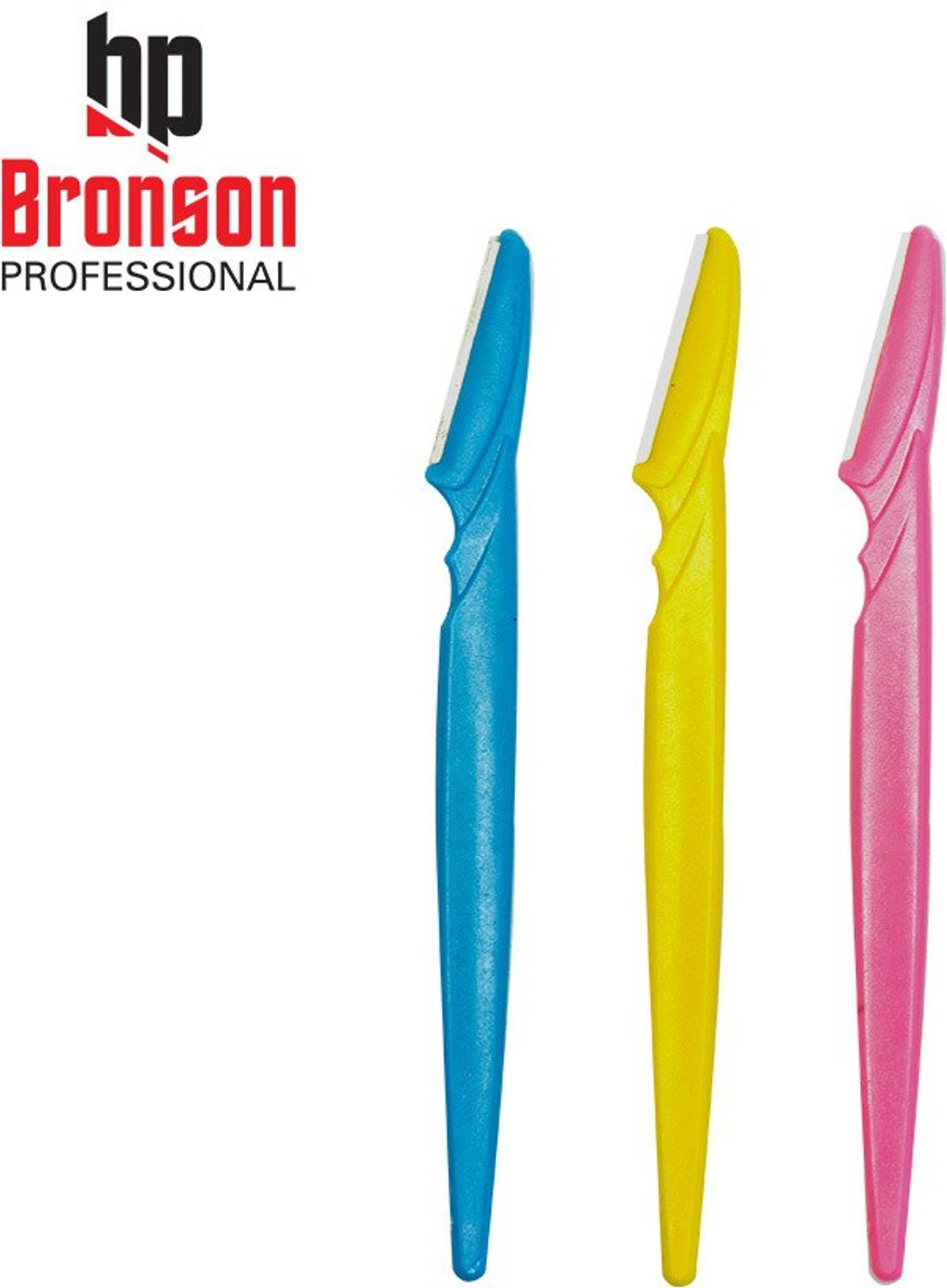 Bronson Professional Eyebrow and Face Razor - Pack of 3, Men & Women