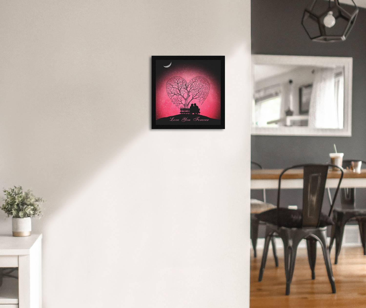 ArtX Love You Forever Romantic Framed Painting For Home Decorative