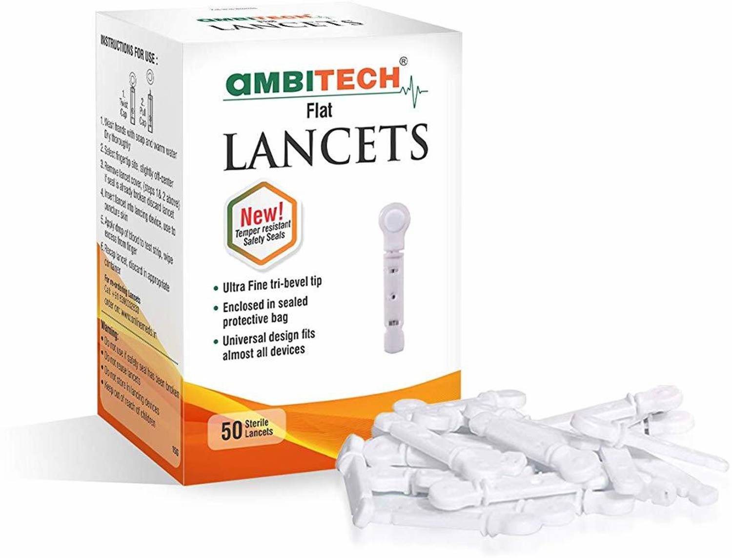 AMBITECH Flat Glucometer Lancets