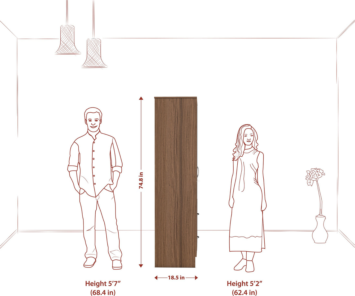 Image of Flipkart Perfect Homes Andes Engineered Wood 3 Door Wardrobe