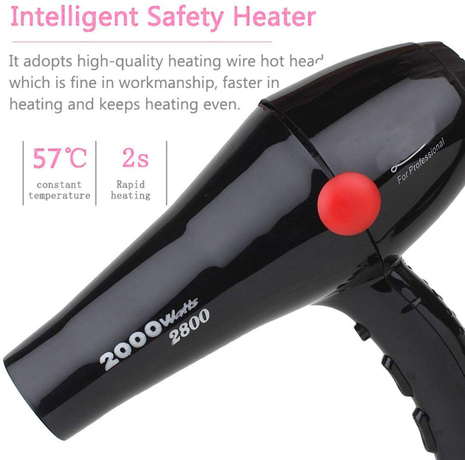 Image of FIRSTLIKE (2000watt) High Quality Salon Grade Professional Hair Dryer