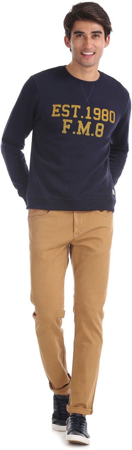 Image of FLYING MACHINE Slim Men Brown Jeans