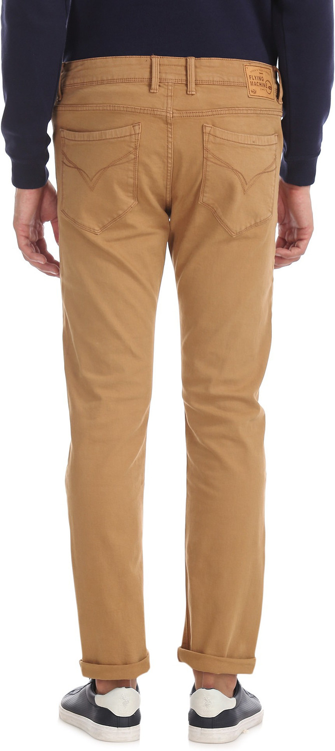 Image of FLYING MACHINE Slim Men Brown Jeans