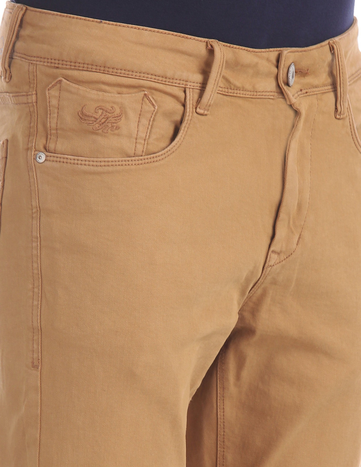 Image of FLYING MACHINE Slim Men Brown Jeans