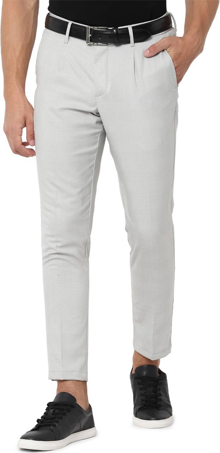 Allen Solly Slim Fit Men Grey Trousers