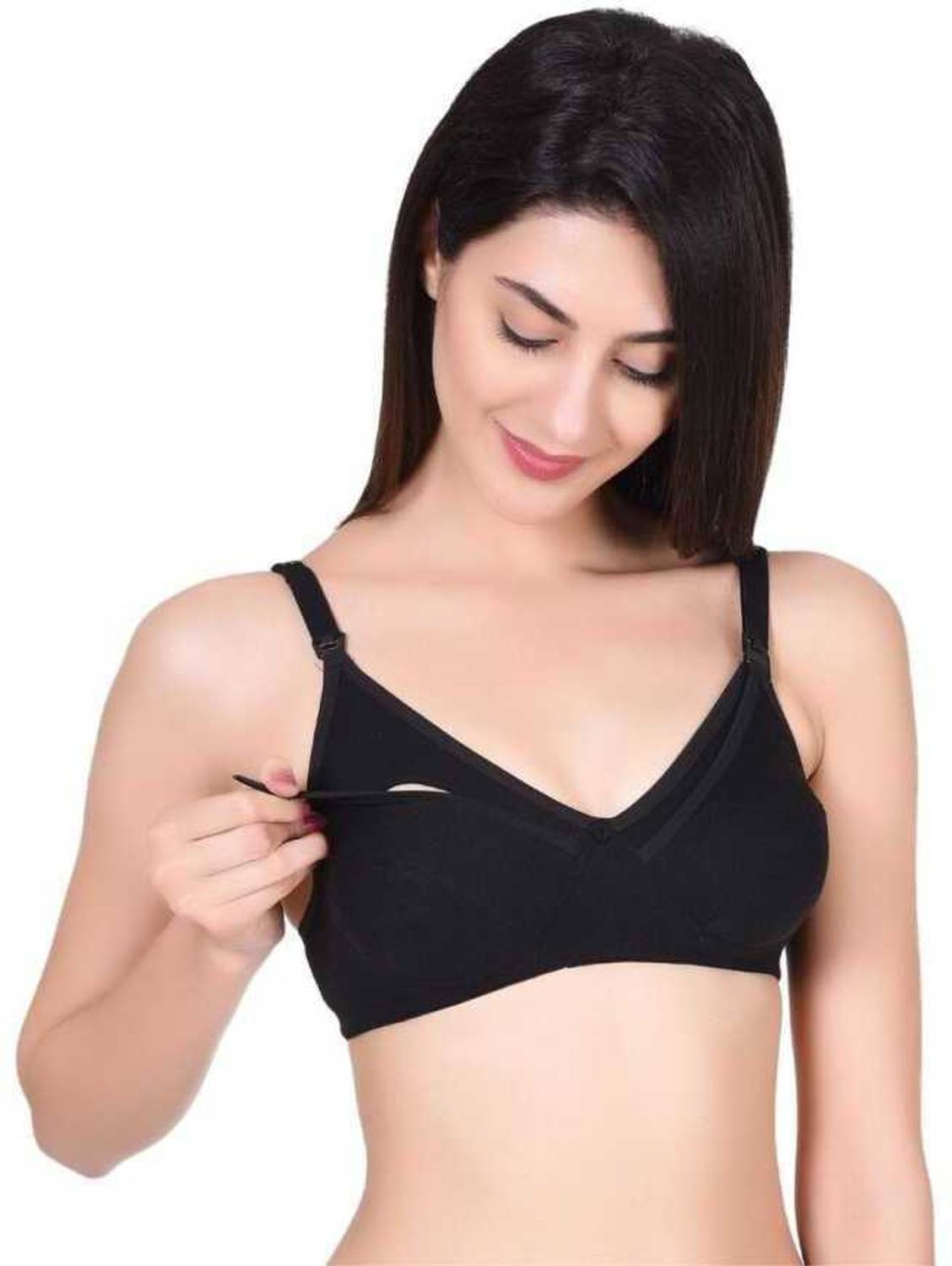 4KAYS Women's Maternity / Nursing Comfortable Breastfeeding Bra Women Maternity/Nursing Non Padded Bra