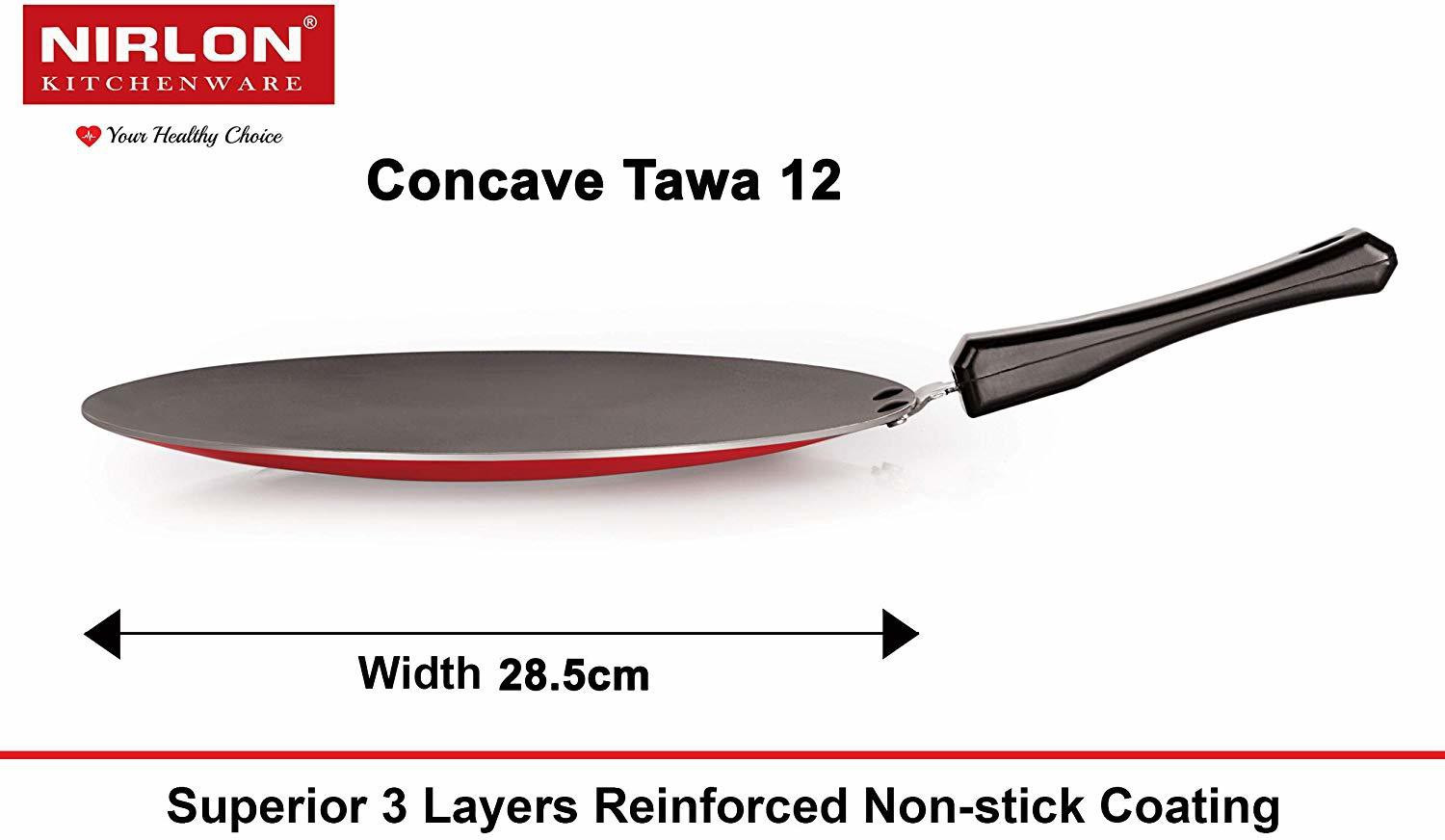 Image of NIRLON Non Stick Pots and Pans Set, Non Stick Cookware Set with Bakelite Handle, CT12 KD12 AC CS24 Non-Stick Coated Cookware Set