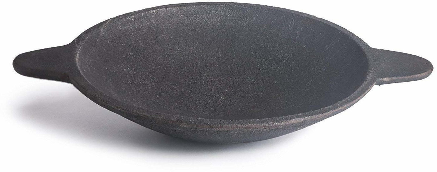 Image of Bharath Agencies Premium Quality Cast Iron Appam Chetty Paniarakkal Pan 21 cm diameter 1 L capacity (Cast Iron, Non-stick)