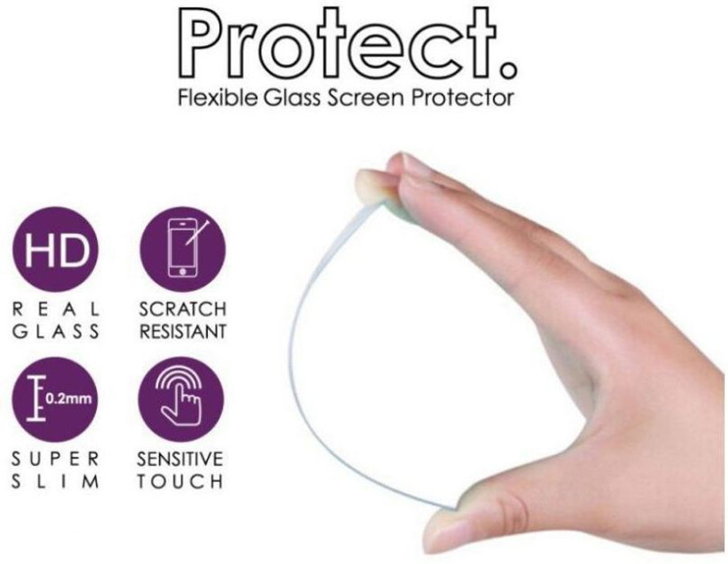 Image of ISHANGEL Impossible Screen Guard for TECNO CAMON ISKY IN2,TECNO IN2, Gorilla Hammer Proof, flexible fiber unbreakable Screen Protector, [Not a Tempered Glass]