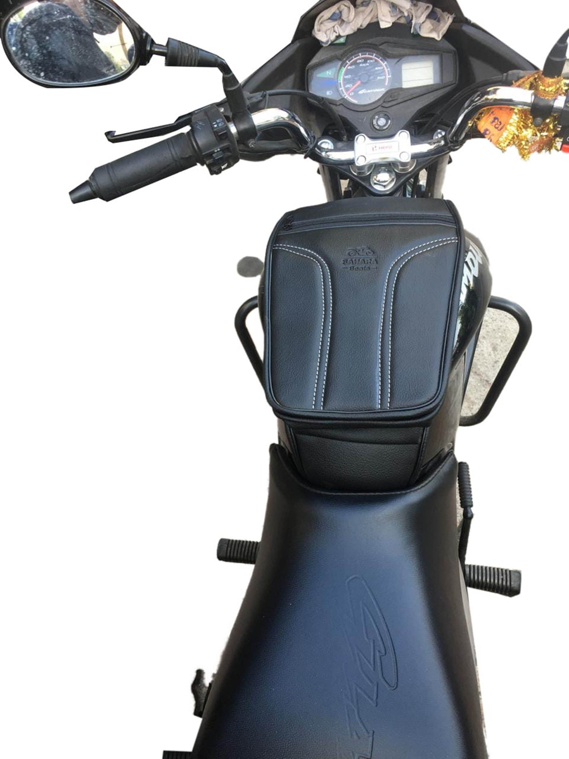 Image of Sahara Seats CB Unicorn Tank Cover All Models /150 /160 Strap Honda Unicorn, CB Bike Tank Cover