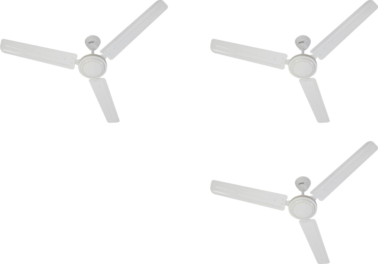 USHA CF 1200MM RACER RICH WHITE W/O REG Pack of 3 with 1 Year Warranty 1200 mm Ceiling Fan