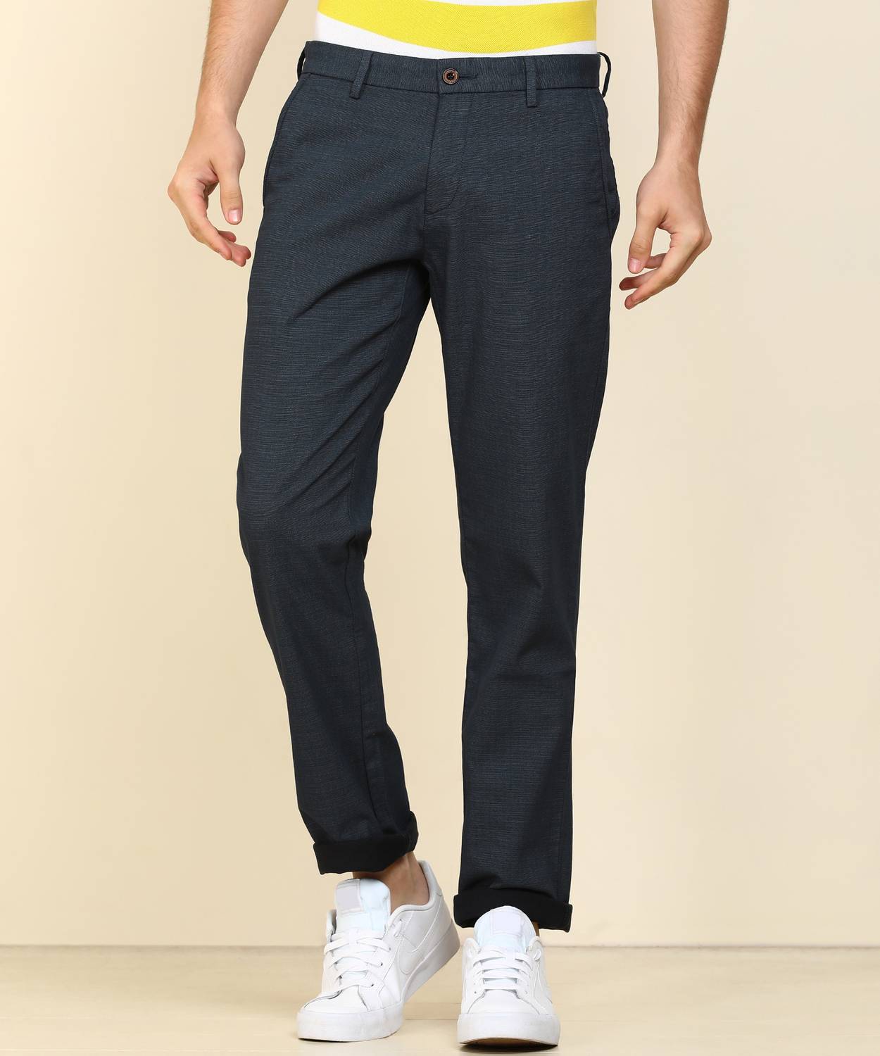 Arrow Sport Regular Fit Men Blue Trousers