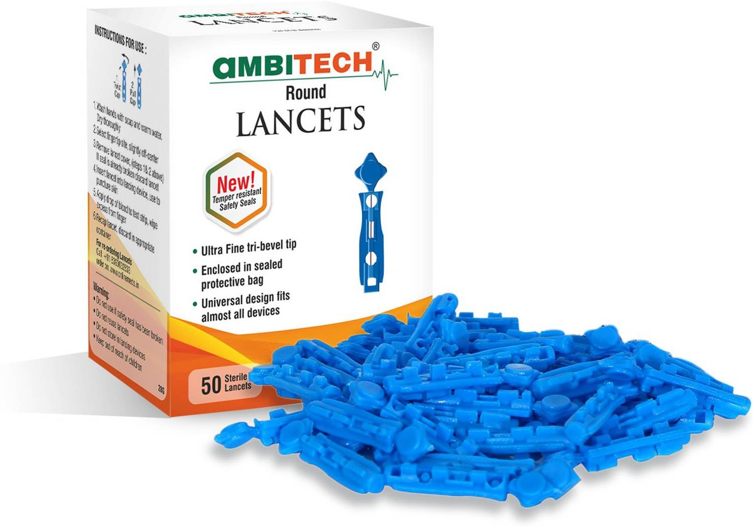 AMBITECH Round Glucometer Lancets