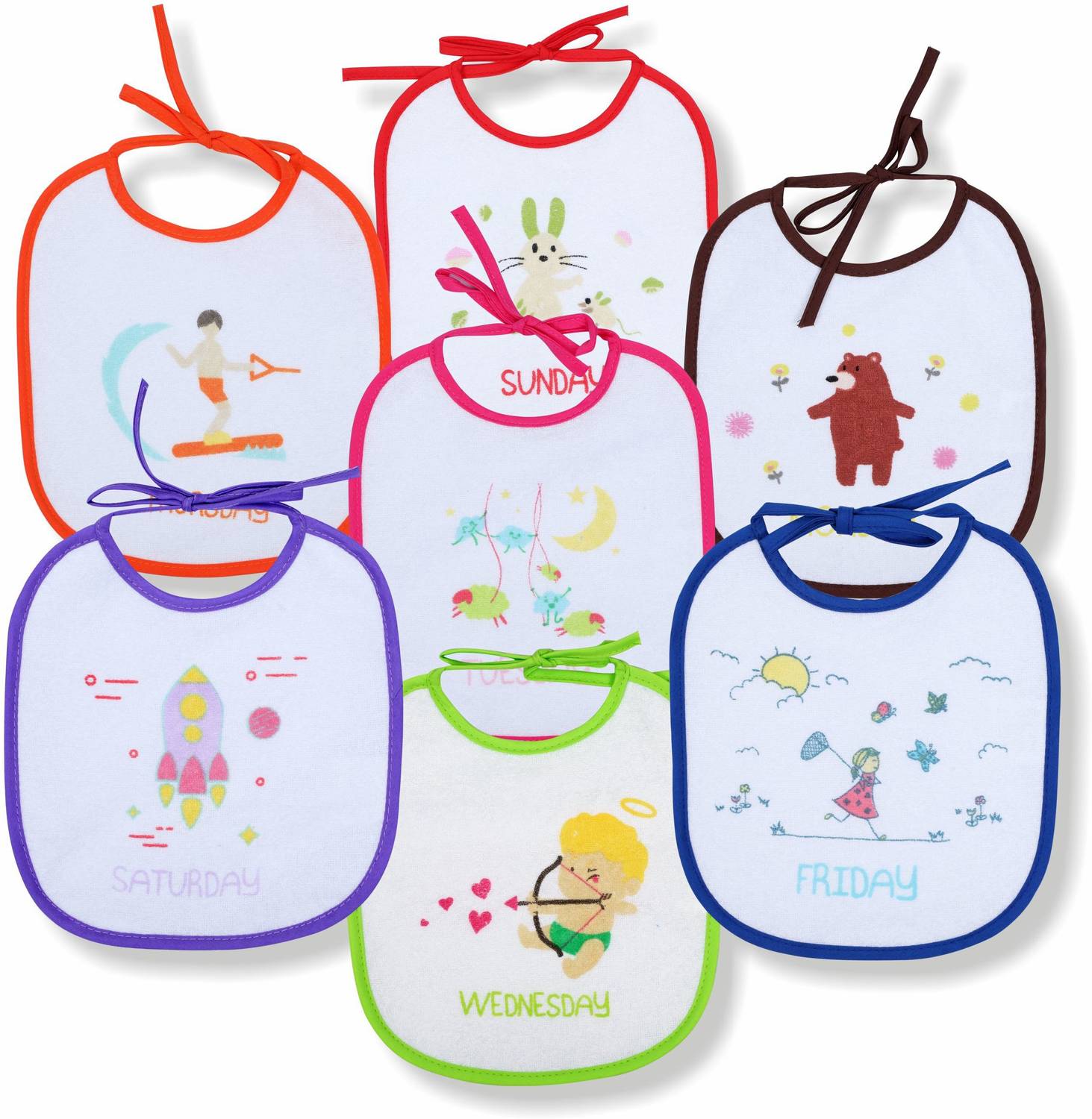 1st Step Baby Bibs Small - Pack Of 7