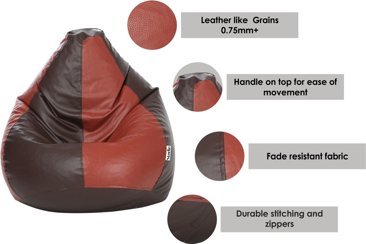 Image of Flipkart Perfect Homes Studio XL Tear Drop Bean Bag Cover (Without Beans)