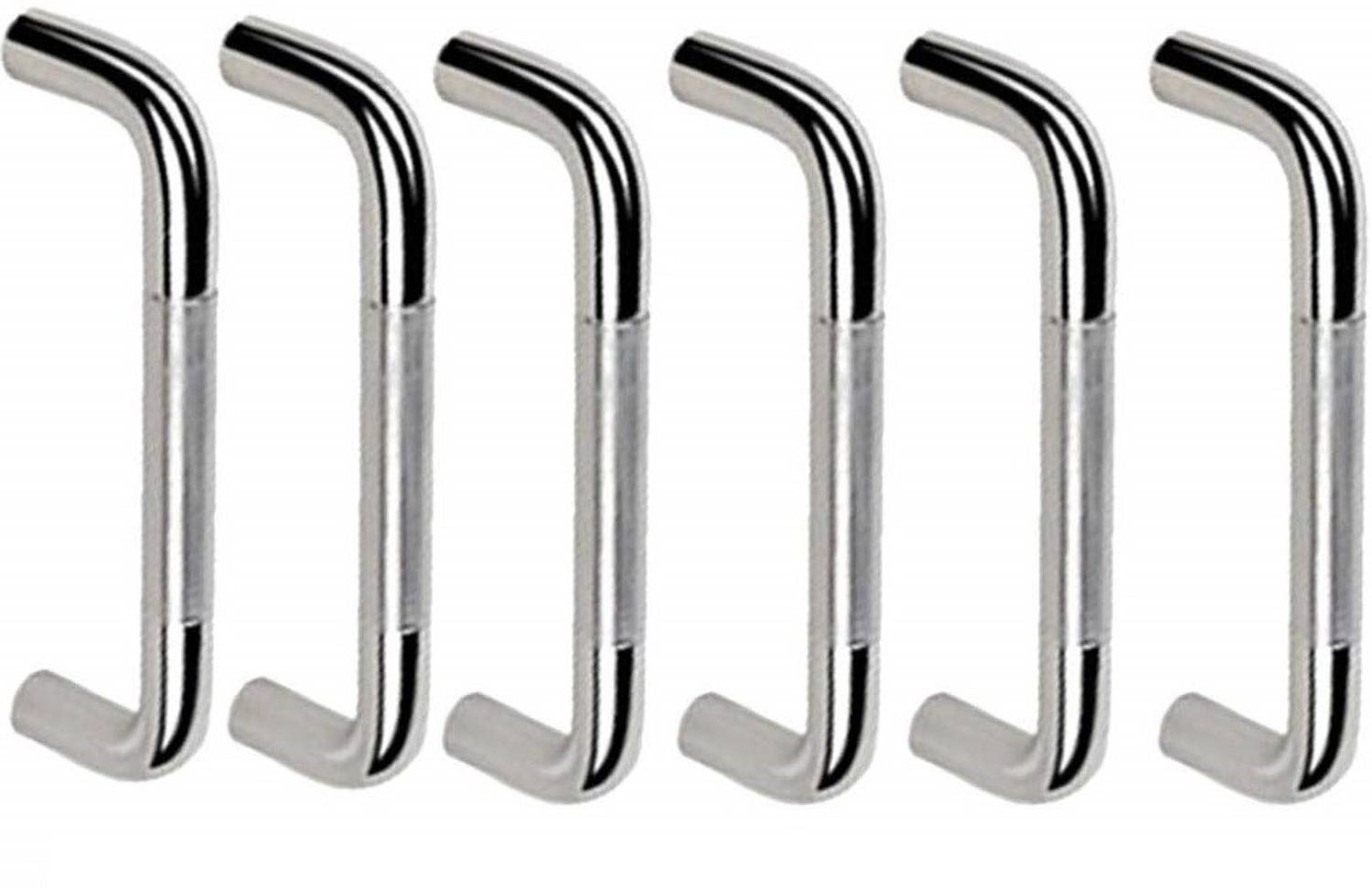 ATLANTIC Stainless Steel | Round D | Dwawer | Cabinet Handles | 8 Inch Pack of 6 Piece Steel Cabinet/Drawer Handle