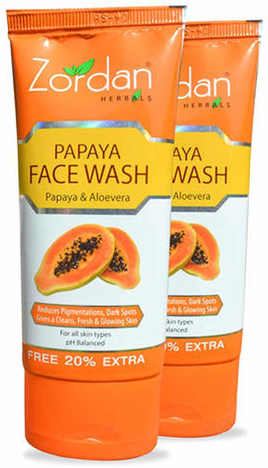 Image of ZORDAN PAPAYA FACE WASH (120ML*2) (240 ml) Face Wash