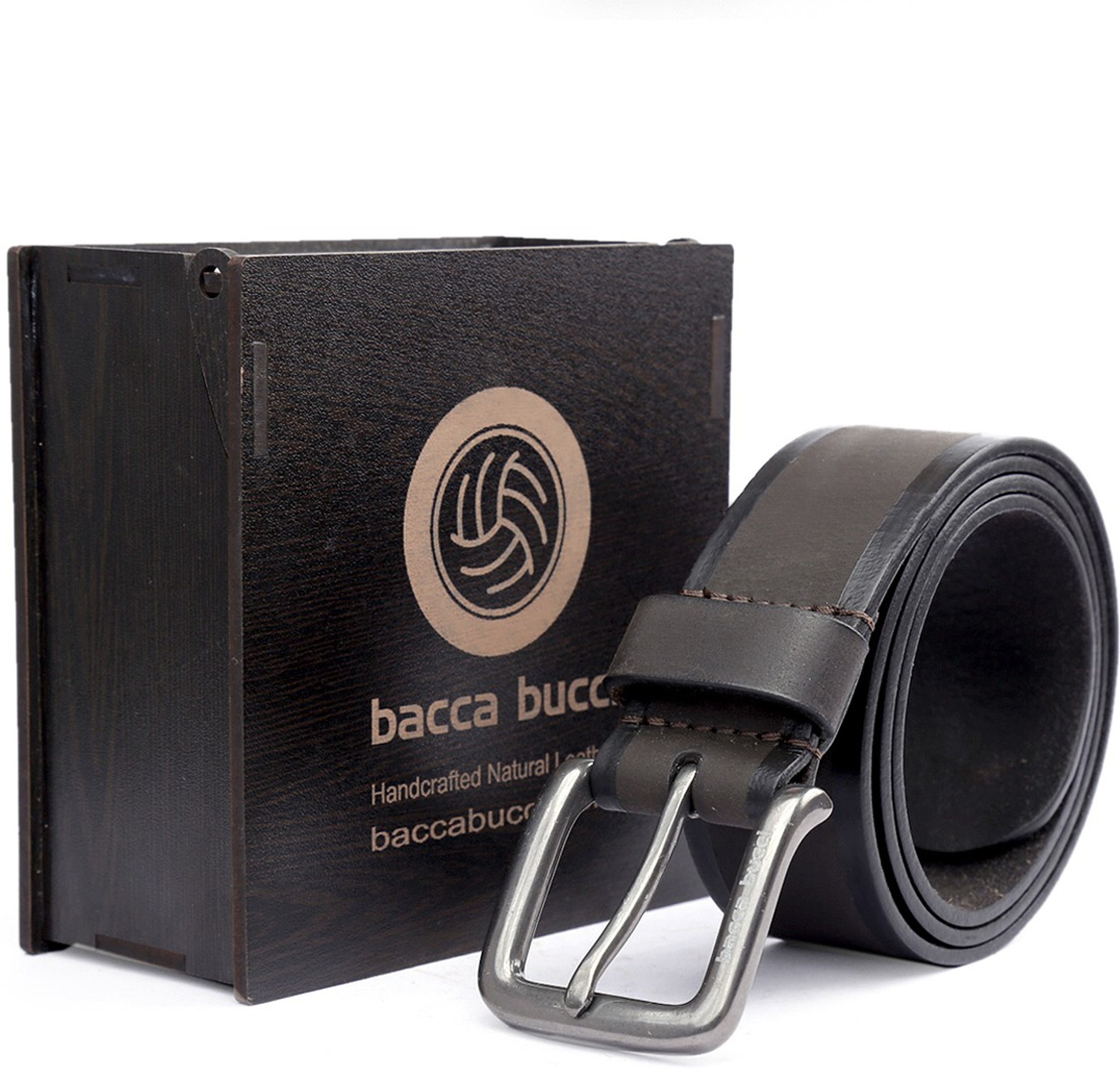 Image of bacca bucci Men Casual, Party, Evening, Formal Black Genuine Leather Belt