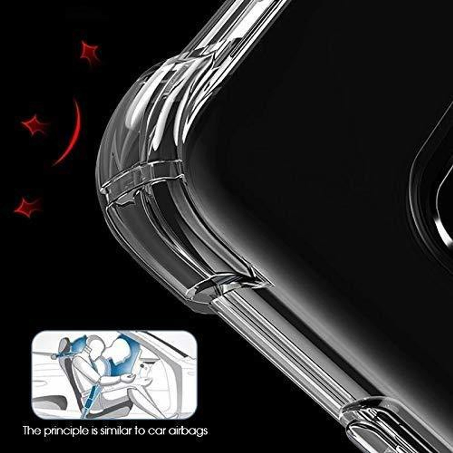 Image of techaspire Back Cover for Realme Narzo 50a plain transparent back cover case camera protection