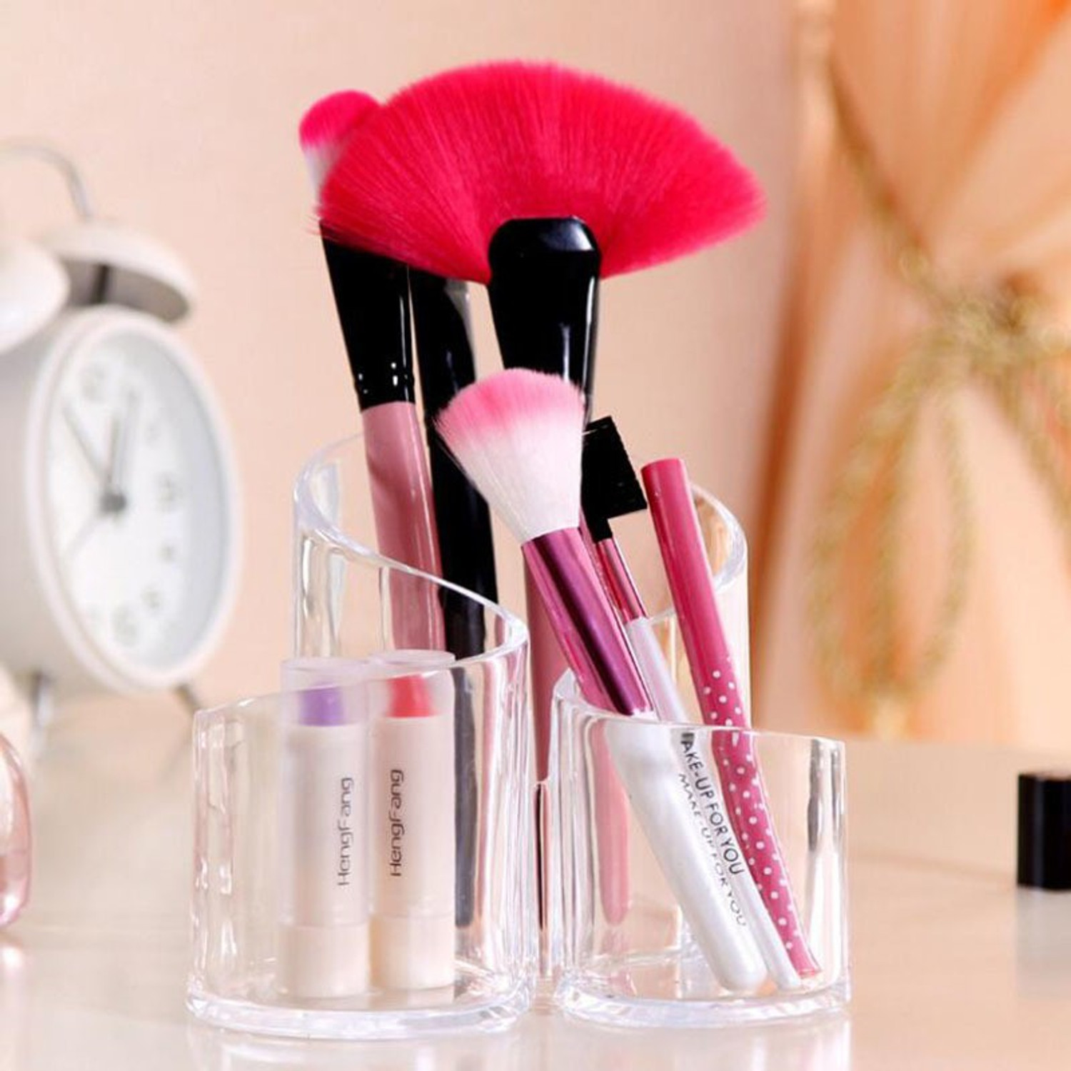 Image of QUICK UNBOX 200 Compartments Acrylic Pen Pencil Stationery Jewelry Cosmetics Makeup Brush Tooth Brush Shaving Kits