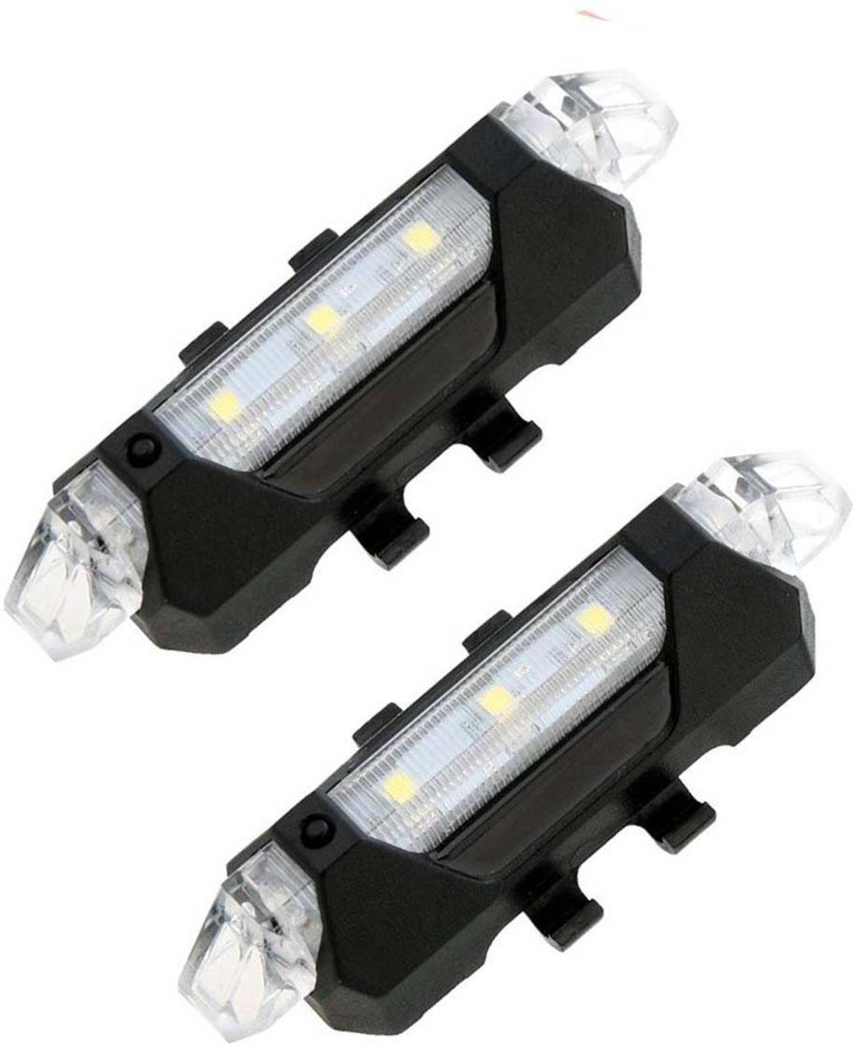 AlexVyan New 2 Pcs Bicycle Rear Break Led Light 5 LED USB Rechargeable Tail Waterproof LED Rear Break Light