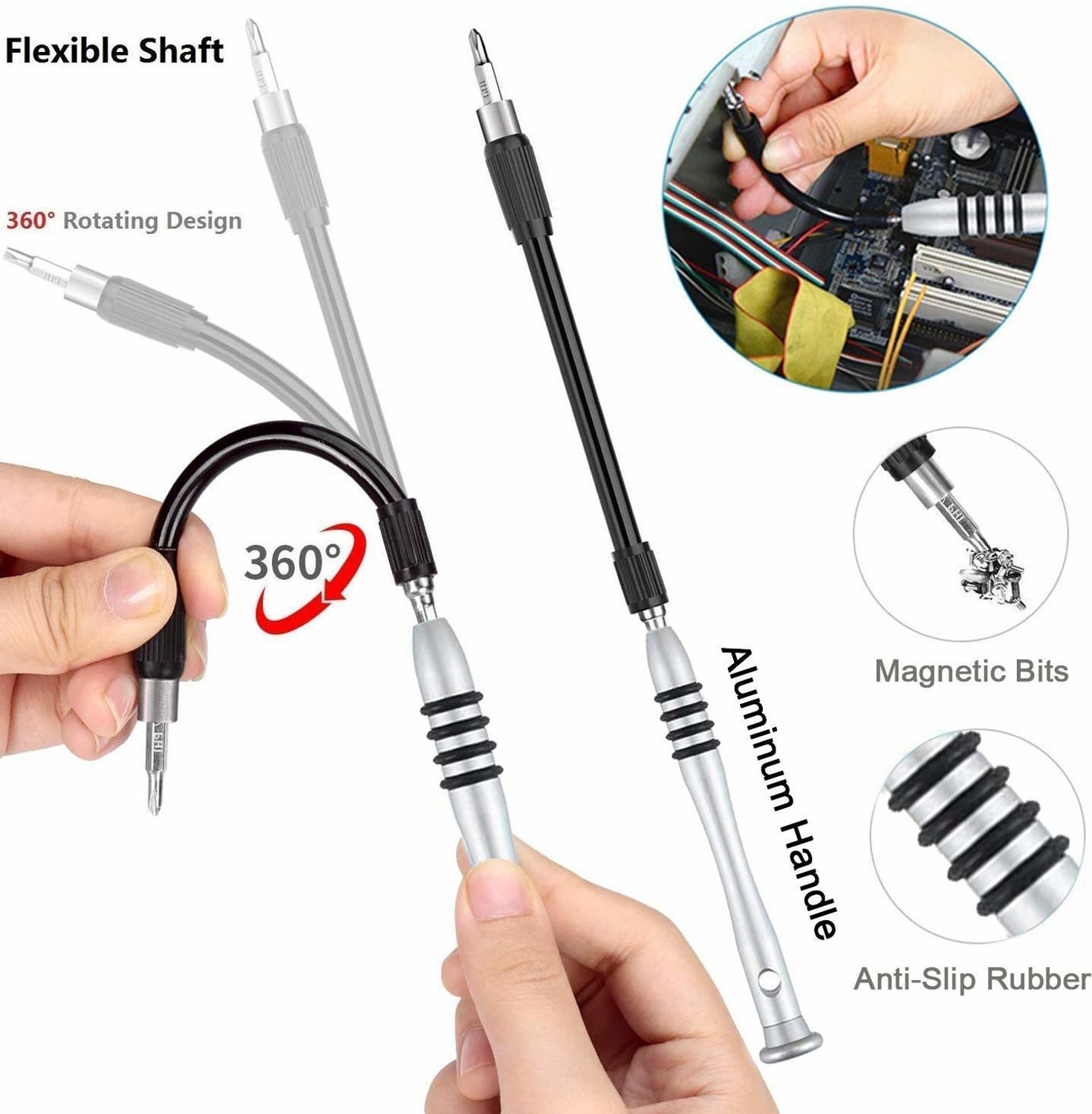 Image of LipiWorld PC Repair Screwdriver Set 110 in 1 Professional Screwdriver Set, Repair Tool Kit Precision Screwdriver Set