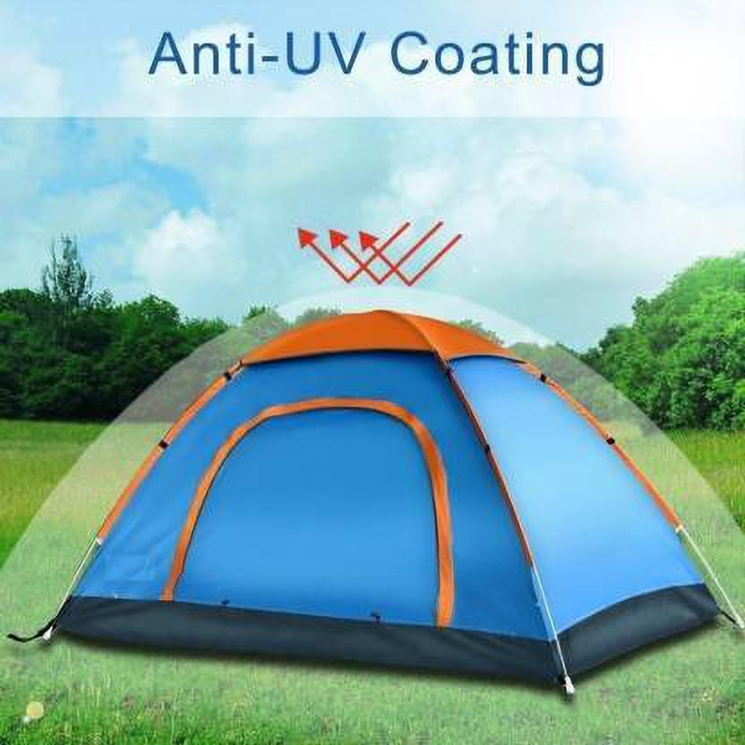 Image of DHARM IMPEX Portable Waterproof Picnic Camping 4 person Tent - For 4 person