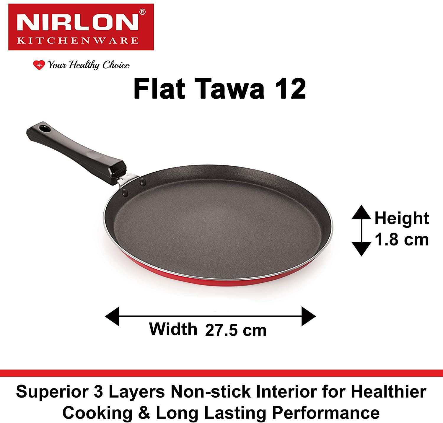 Image of NIRLON FT12 DKD(B) DKD(J) CS24 Non-Stick Coated Cookware Set
